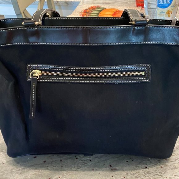 Black DB Signature Material/Leather Trim Handbag - Picture 2 of 6